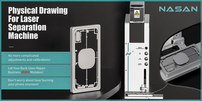 NASAN Physical Drawing Mold Protect Camera for Laser Machine Working During Separting the Back Glass for iPhone 8 to 12 Pro Max - ORIWHIZ