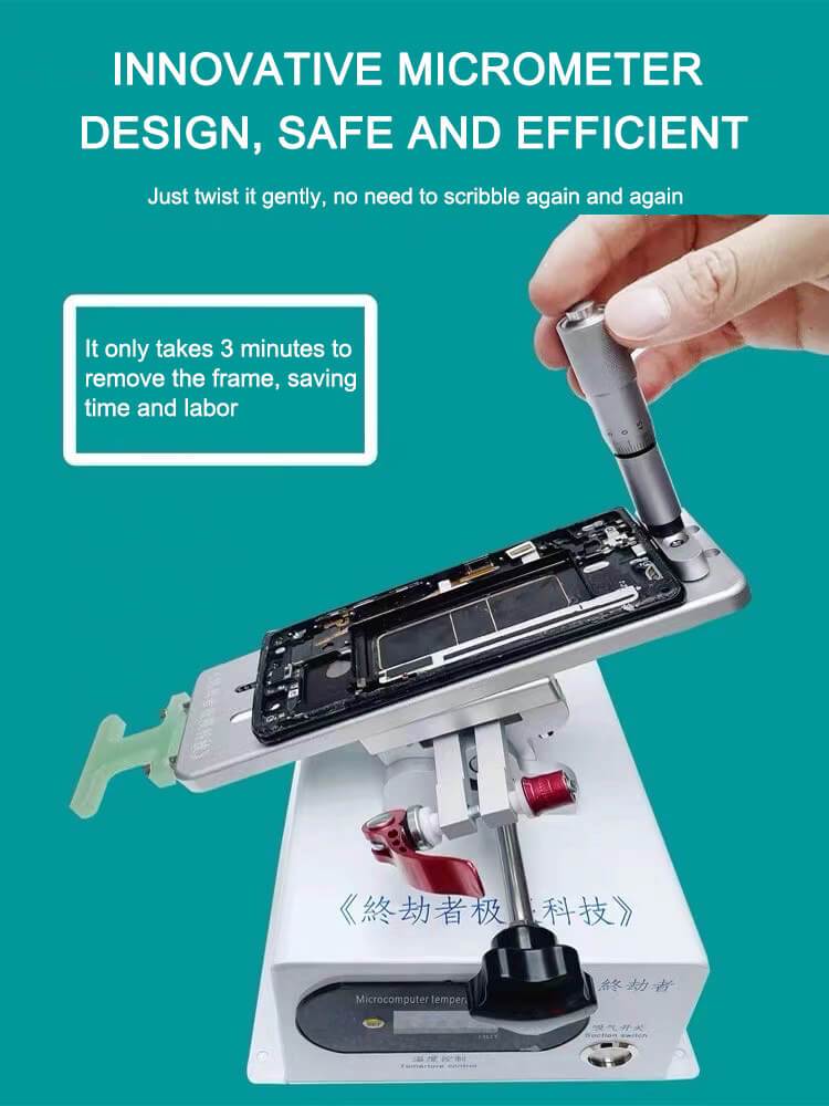 ORIWHIZ For Curved screen frame removal artifact separator Mobile phone screen built-in vacuum double-pump rotary final cushion knot separator - Oriwhiz Replace Parts