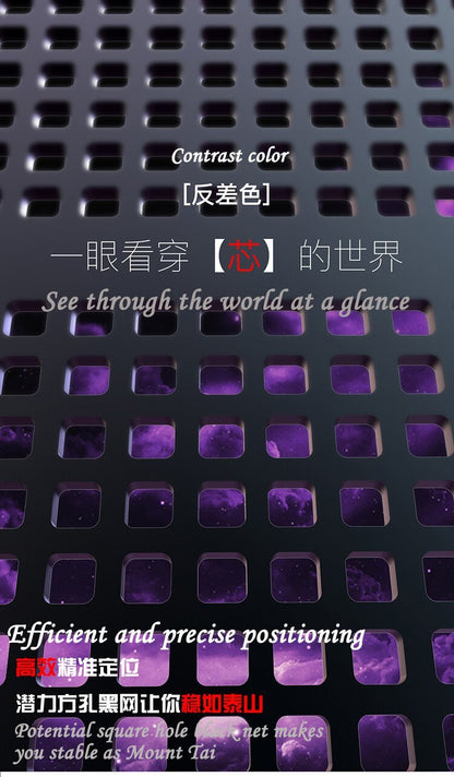 QIANLI Square Hole Tin Planting Black Steel Mesh 2D Positioning For Apple A7 A8 A9 A10 A11 A12 A13 Tin Planting Board CPU T0.12 - ORIWHIZ