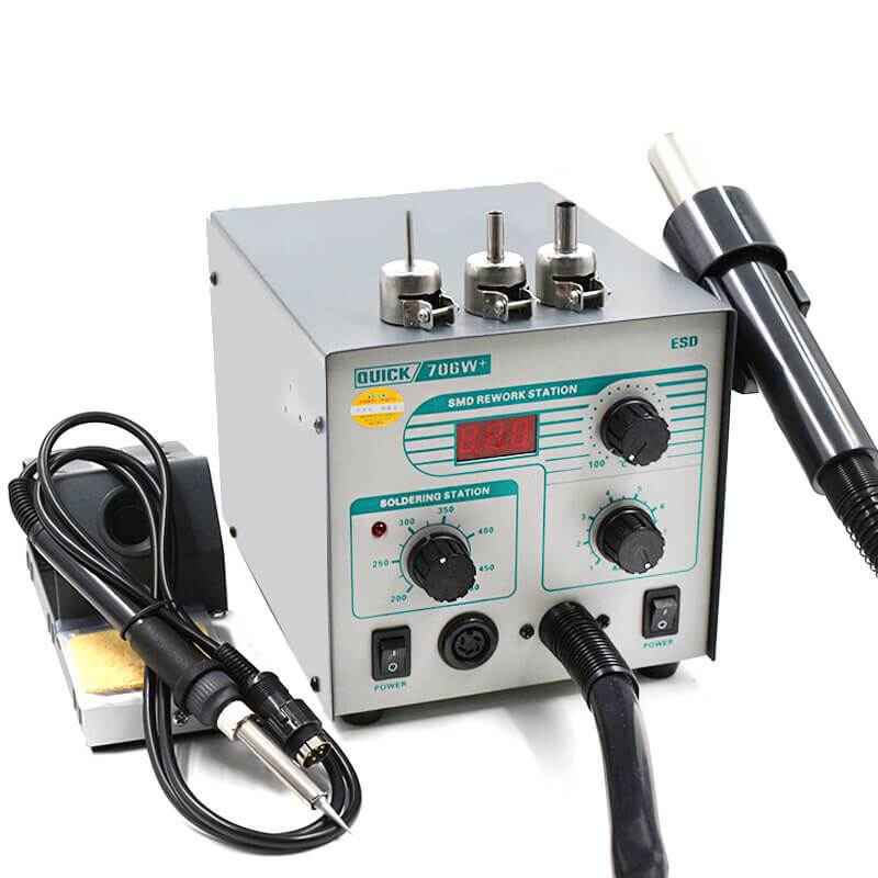 QUICK 706w+ 2 In 1 digital SMD BGA Rework Station Hot Air Gun Desoldering rework Station for Phone Repair Welding Tool - ORIWHIZ