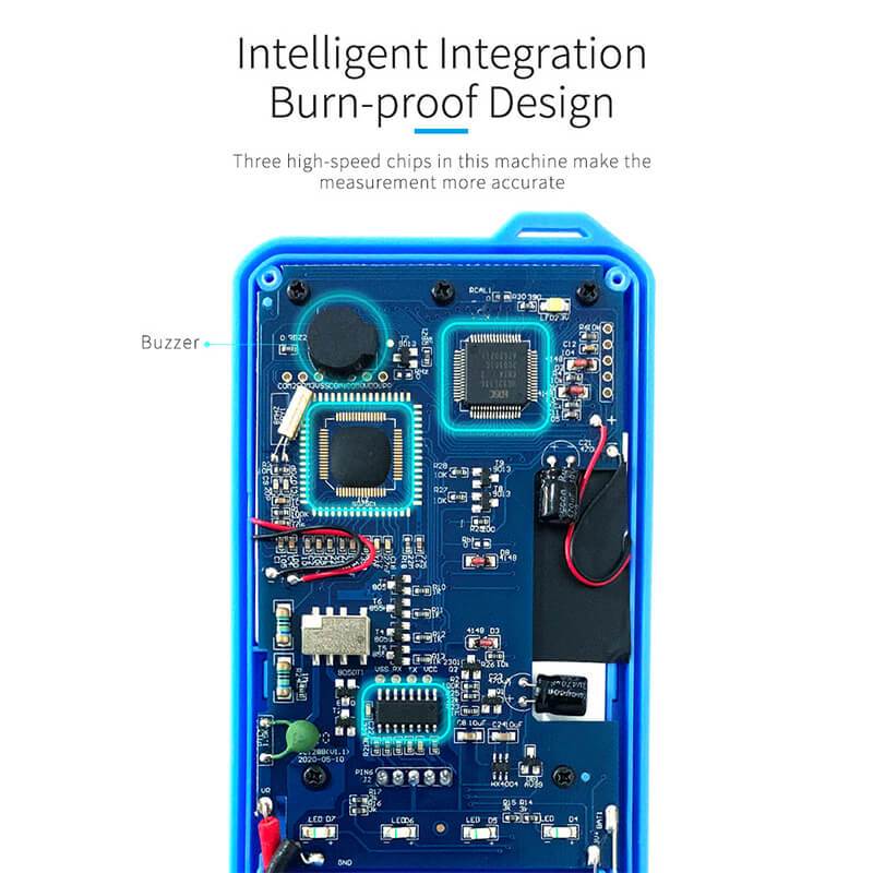 Multímetro digital SUNSHINE DT-20N, totalmente automático, de alta precisión, con pantalla táctil a color, medición de voltaje CA/CC, corriente y resistencia - ORIWHIZ