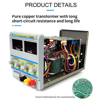 Sunshine P-3005D Digital Display Adjustable DC Power Supply Three-digit Voltage Current Display Intelligent Regulated Power - ORIWHIZ