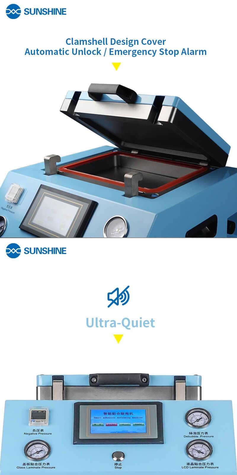 Sunshine S-959E LCD glass laminating machine edge screen oca glass laminator LCD Repair machine for samsung for iphone - ORIWHIZ
