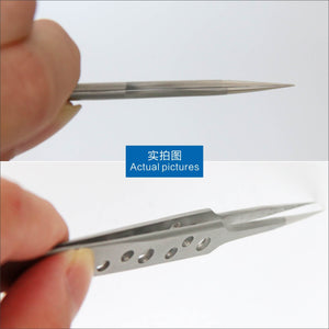 SUNSHINE SK-14 Precision Tip Tweezers Straight Stainless Steel Multifunction Repair Tweezers for Moblie PC DIY Repair Hand Tools - ORIWHIZ