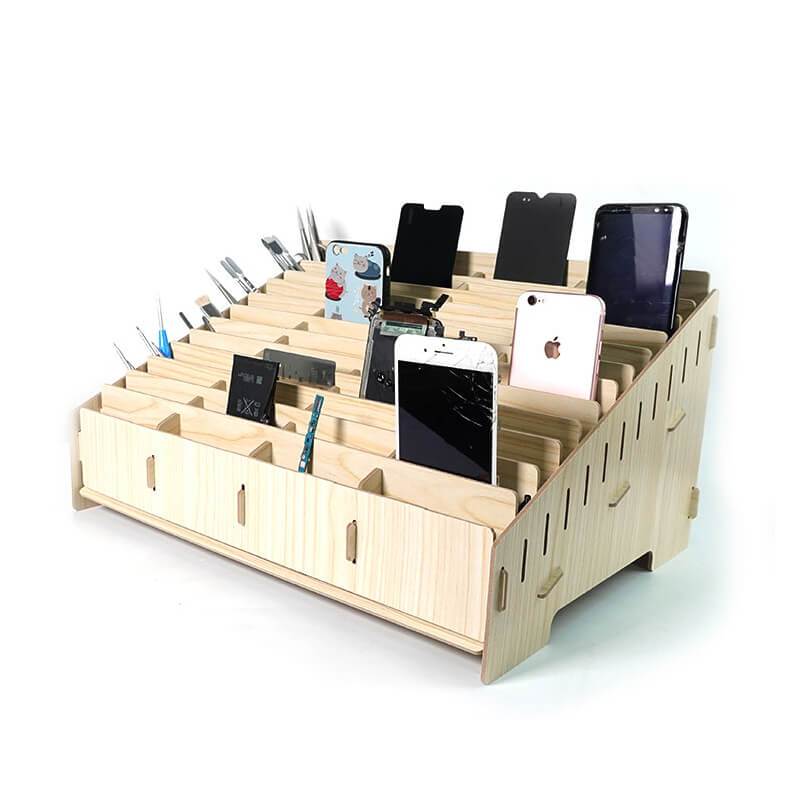 SUNSHINE SS-001C 48 grids cell phone management box storage bins storage box for repair Working table storage - ORIWHIZ