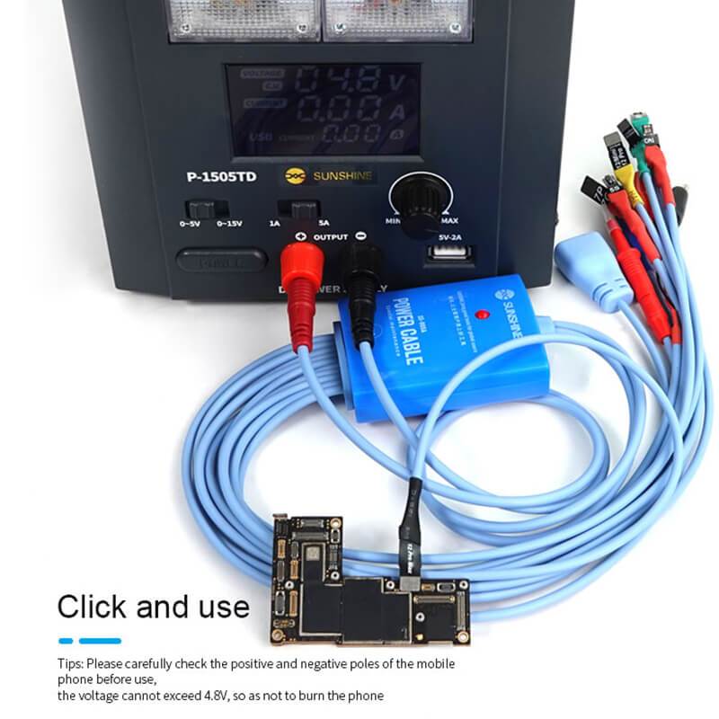 SUNSHINE SS-905A Power Supply Test Cable Phone Boot Line For iPhone Samsung Huawei Oppo Xiaomi Repair Switch Power Test Cord - ORIWHIZ
