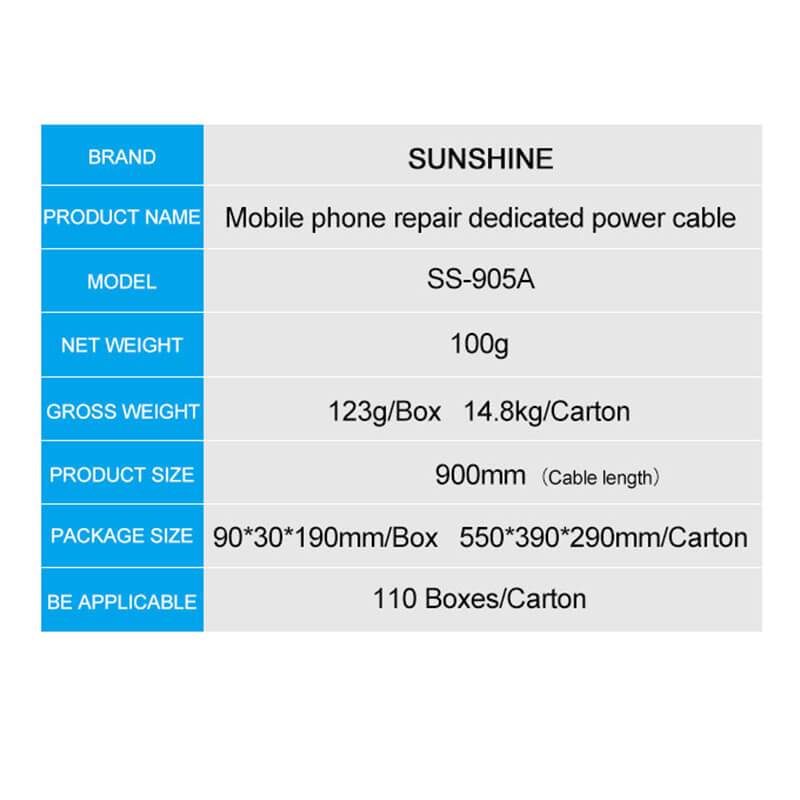 SUNSHINE SS-905A Power Supply Test Cable Phone Boot Line For iPhone Samsung Huawei Oppo Xiaomi Repair Switch Power Test Cord - ORIWHIZ