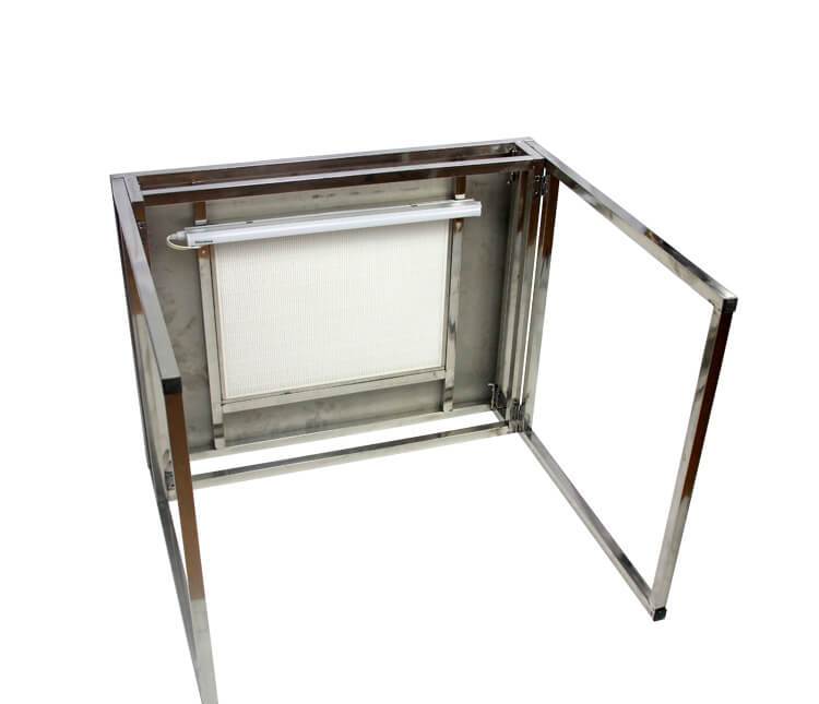 TBK-805 Dust Free Aluminum Work bench with Anti-static Curtains Iron Workbench With Cleaning Room for LCD Laminating Repair - ORIWHIZ