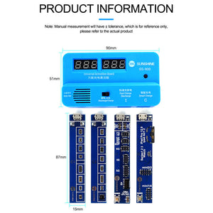 Universal Battery Activation Circuit Board SS-909 V6.0 Phone Battery Charger for IP Samsung Huawei iPad Battery Tester - ORIWHIZ