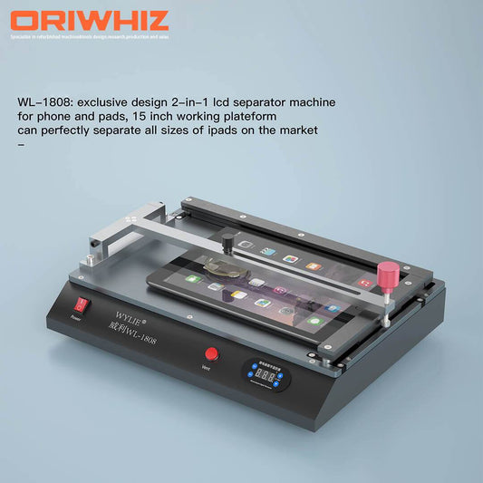 WL-1808 2 in 1 LCD Separator Machine for Phone and Pads 15 inch Working Platform for Most Pad Size - Oriwhiz Replace Parts
