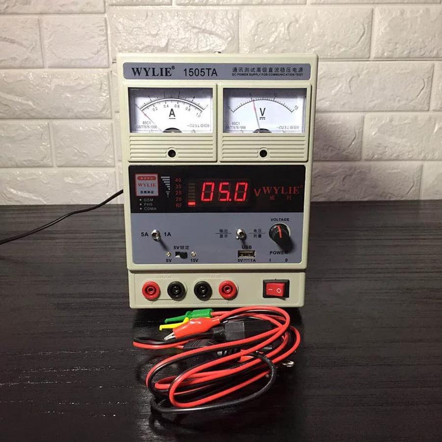 WYLIE 110V 220V Adjustable Probe Type DC Power Supply 15V 5A Repair For Mobile Phone - ORIWHIZ