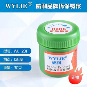 Wylie 183 138 217 158 Temperatur Soldering Paste Flux Solder Tin Sn63/Pb67 for Soldering Iron Circuit Board SMT SMD Repair Tools - ORIWHIZ