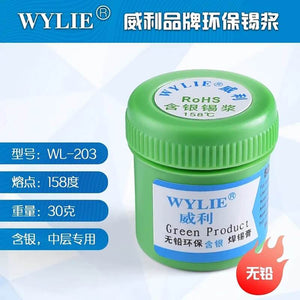 Wylie 183 138 217 158 Temperatur Soldering Paste Flux Solder Tin Sn63/Pb67 for Soldering Iron Circuit Board SMT SMD Repair Tools - ORIWHIZ