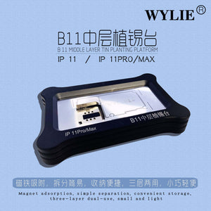 WYLIE B11 Motherboard Middle Layer Tin Plant Platform Fixture For IP 11 11Pro Max mainboard positioning solder reballing repair - ORIWHIZ