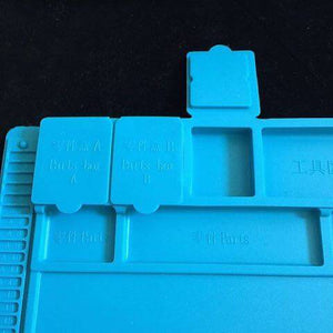 WYLIE High temperature silicone pad Blue desk pad for maintenance platform for welding repair station tool silica gel mat - ORIWHIZ