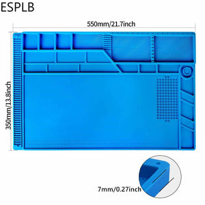 WYLIE High temperature silicone pad Blue desk pad for maintenance platform for welding repair station tool silica gel mat - ORIWHIZ