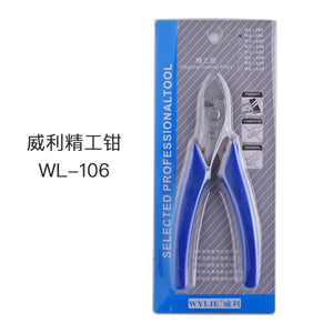 WYLIE Plier WL-A05 105 106 Oblique Side 5 inch 6 inch Industrial Grade Chrome Vanadium Steel Mini Electronic Cutting Pliers - ORIWHIZ