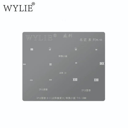 WYLIE tin mesh steel mesh X-11 point array chip 12 face dot matrix original color repair chip conversion board - ORIWHIZ
